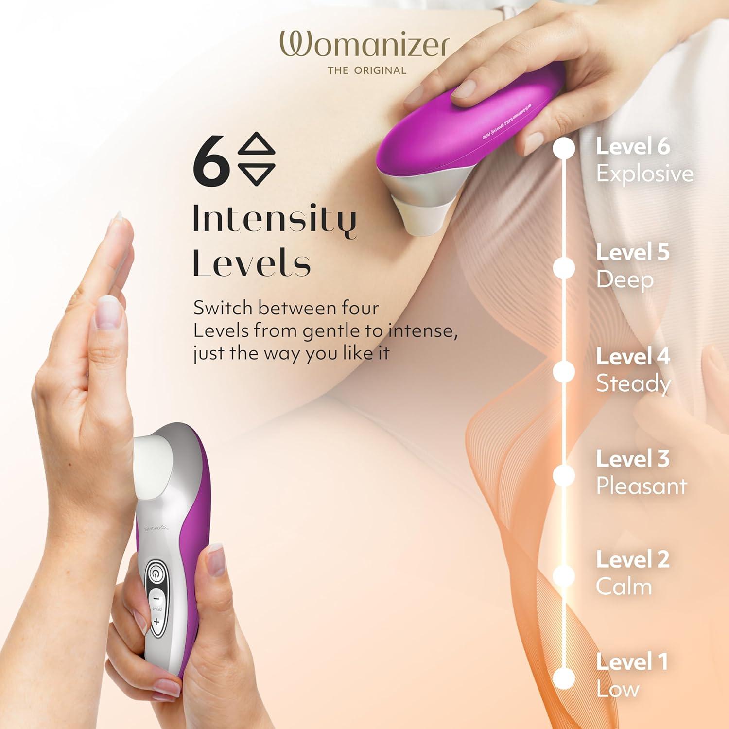 imageWomanizer Pro40 Clitoris Vibrator Sex Toy Clit Stimulator with 6 Suction Speeds Vibrating Dildo Adult Toys for Women Clit Sucker Sexual Pleasure Tools for Women Personal Massager Rose GoldMagenta