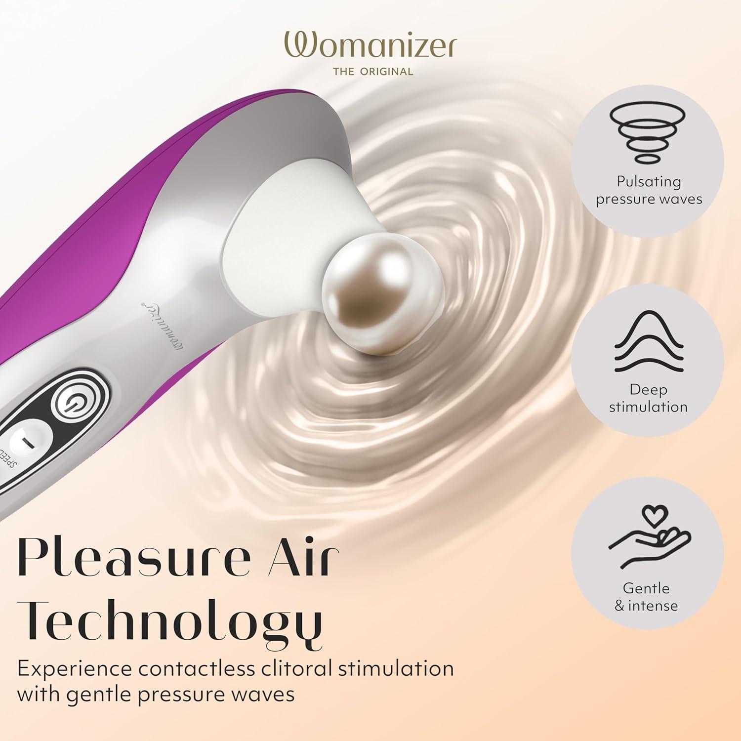 imageWomanizer Pro40 Clitoris Vibrator Sex Toy Clit Stimulator with 6 Suction Speeds Vibrating Dildo Adult Toys for Women Clit Sucker Sexual Pleasure Tools for Women Personal Massager Rose GoldMagenta