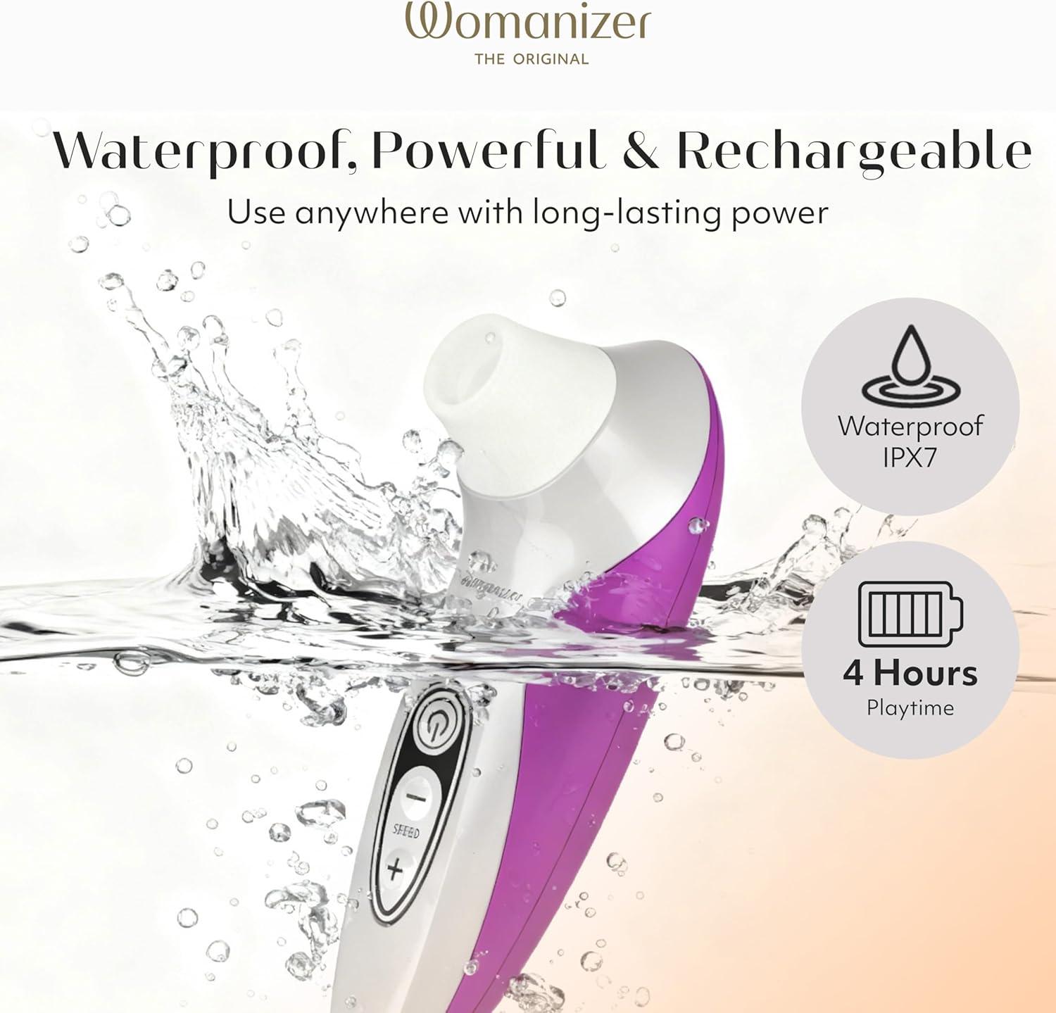 imageWomanizer Pro40 Clitoris Vibrator Sex Toy Clit Stimulator with 6 Suction Speeds Vibrating Dildo Adult Toys for Women Clit Sucker Sexual Pleasure Tools for Women Personal Massager Rose GoldMagenta