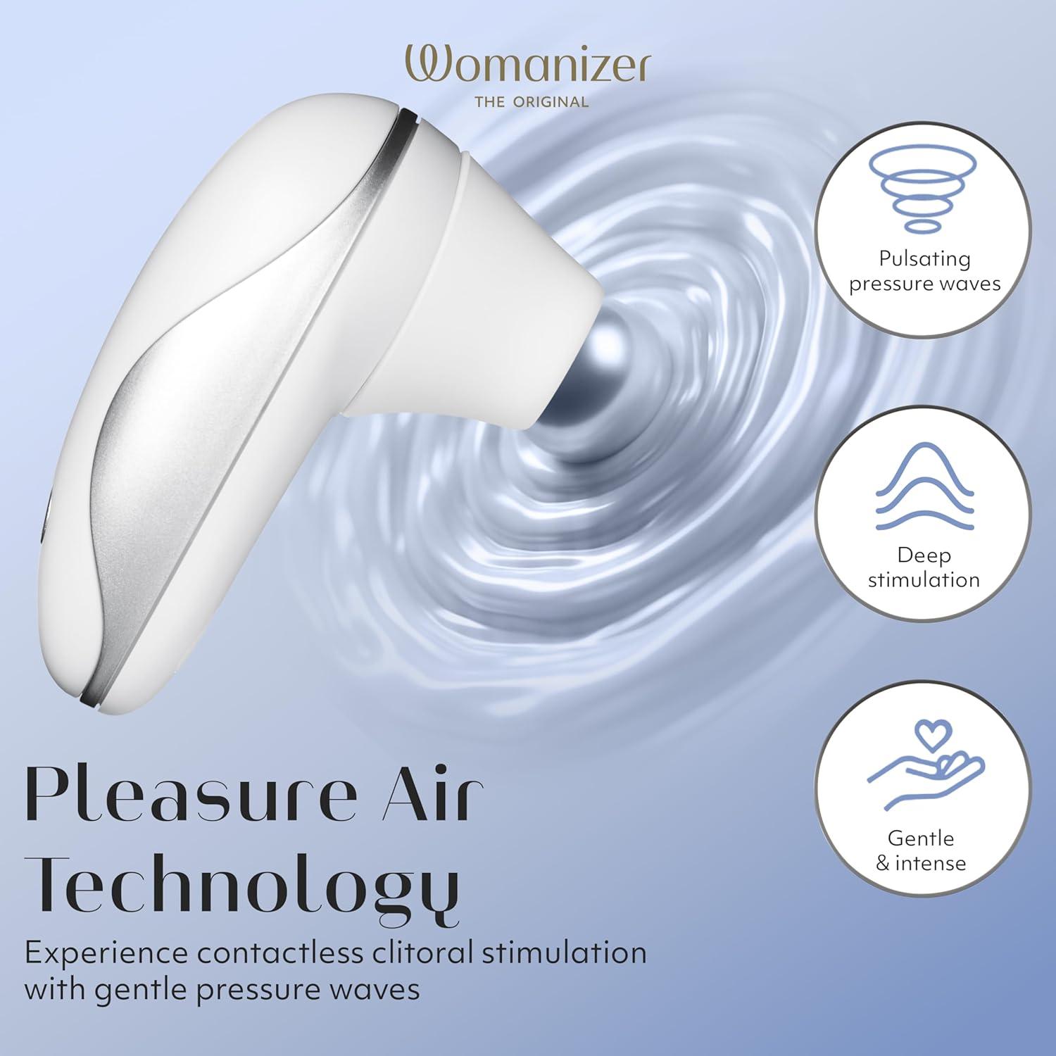 imageWomanizer Starlet Clitoris Vibrator Sex Toy Clit Stimulator with 4 Suction Speeds Vibrating Dildo Adult Toys for Women Clit Sucker Sexual Pleasure Tools for Women Personal Massager WhiteWhite