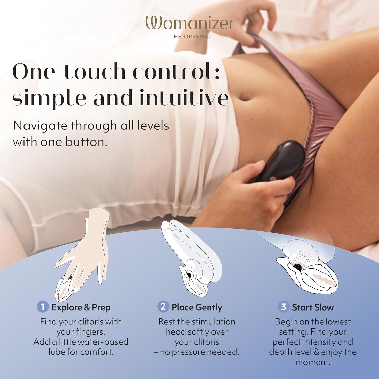 imageWomanizer Starlet Clitoris Vibrator Sex Toy Clit Stimulator with 4 Suction Speeds Vibrating Dildo Adult Toys for Women Clit Sucker Sexual Pleasure Tools for Women Personal Massager WhiteBlack
