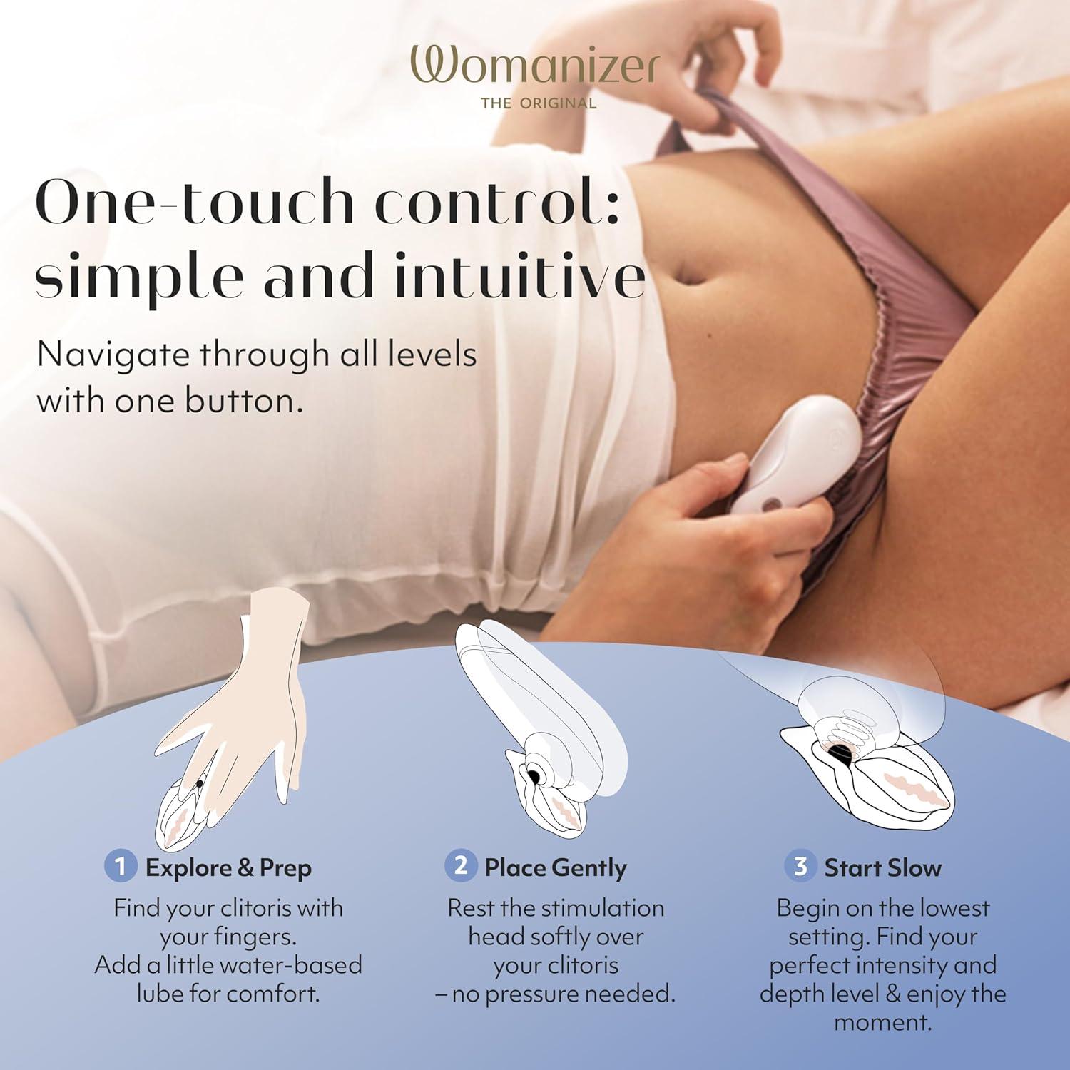 imageWomanizer Starlet Clitoris Vibrator Sex Toy Clit Stimulator with 4 Suction Speeds Vibrating Dildo Adult Toys for Women Clit Sucker Sexual Pleasure Tools for Women Personal Massager WhiteWhite