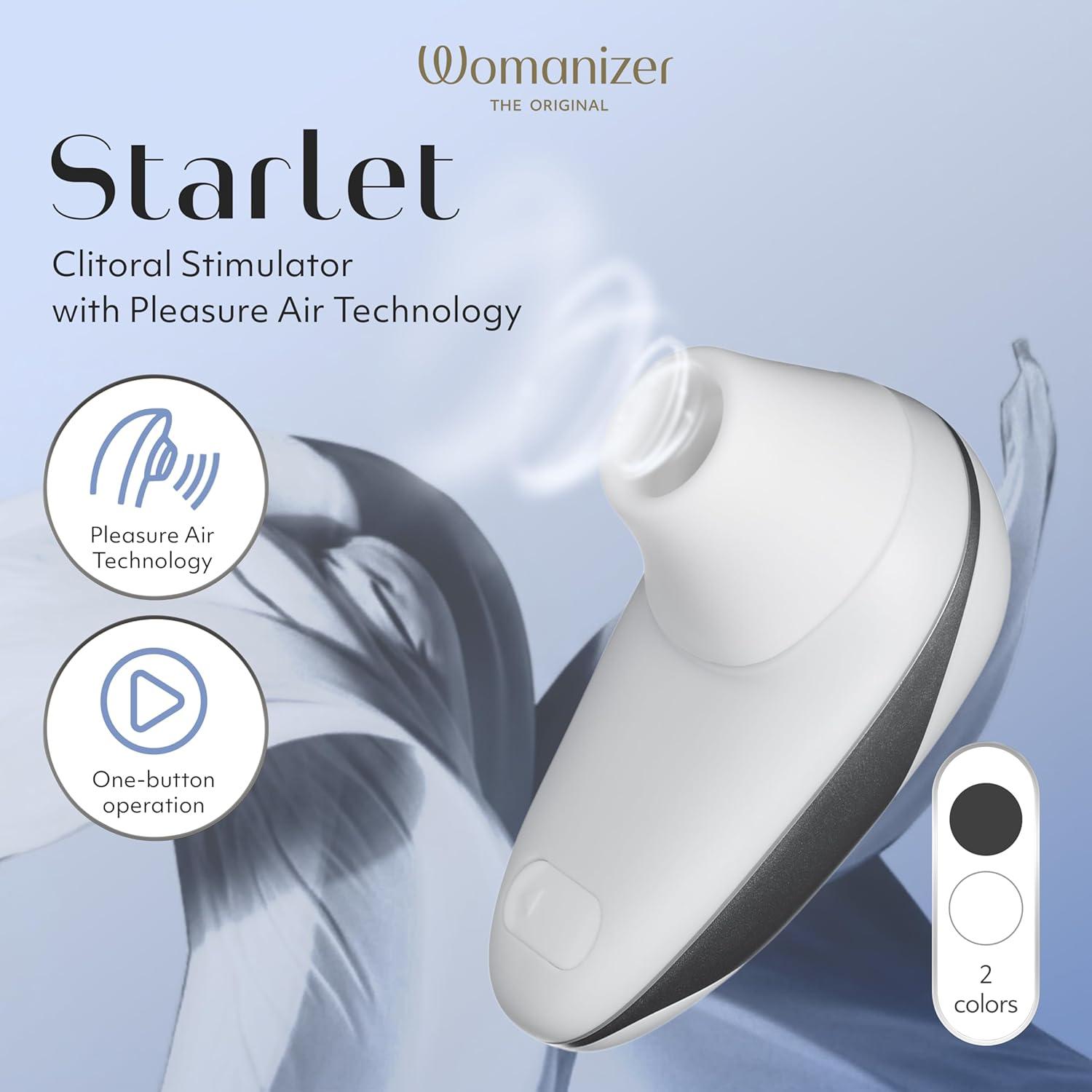 imageWomanizer Starlet Clitoris Vibrator Sex Toy Clit Stimulator with 4 Suction Speeds Vibrating Dildo Adult Toys for Women Clit Sucker Sexual Pleasure Tools for Women Personal Massager WhiteWhite
