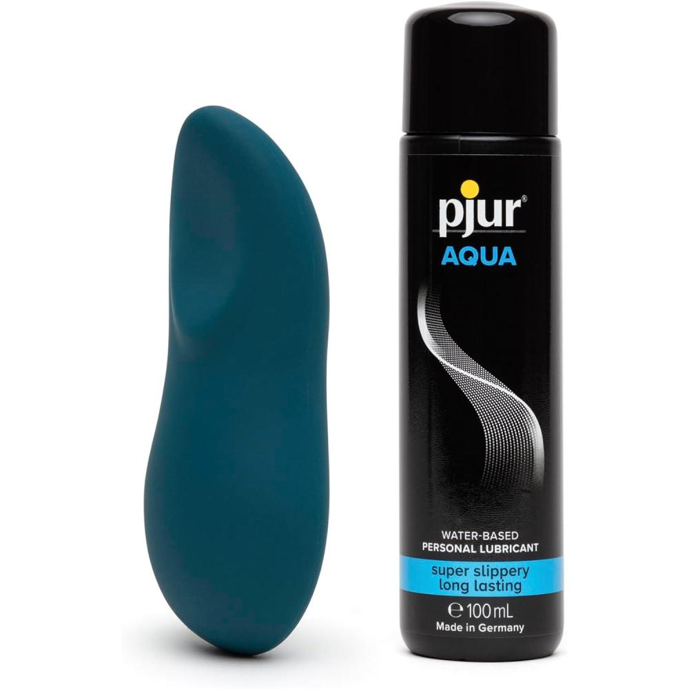 imageWeVibe Touch X Green Powerful Mini Massager Vibrator amp Pjur Aqua Water Based Personal Lubricant 34 fl oz  Female Sex Toys Bundle