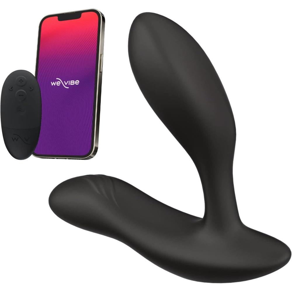 imageWeVibe Vector Vibrating Butt Plug Adult Sex Toy Silicone Perineum amp Prostate Massager Male Sex Toy Long Distance App amp Remote Control Anal Vibrator 10 Modes Anal Plug for Couples BlueBlack