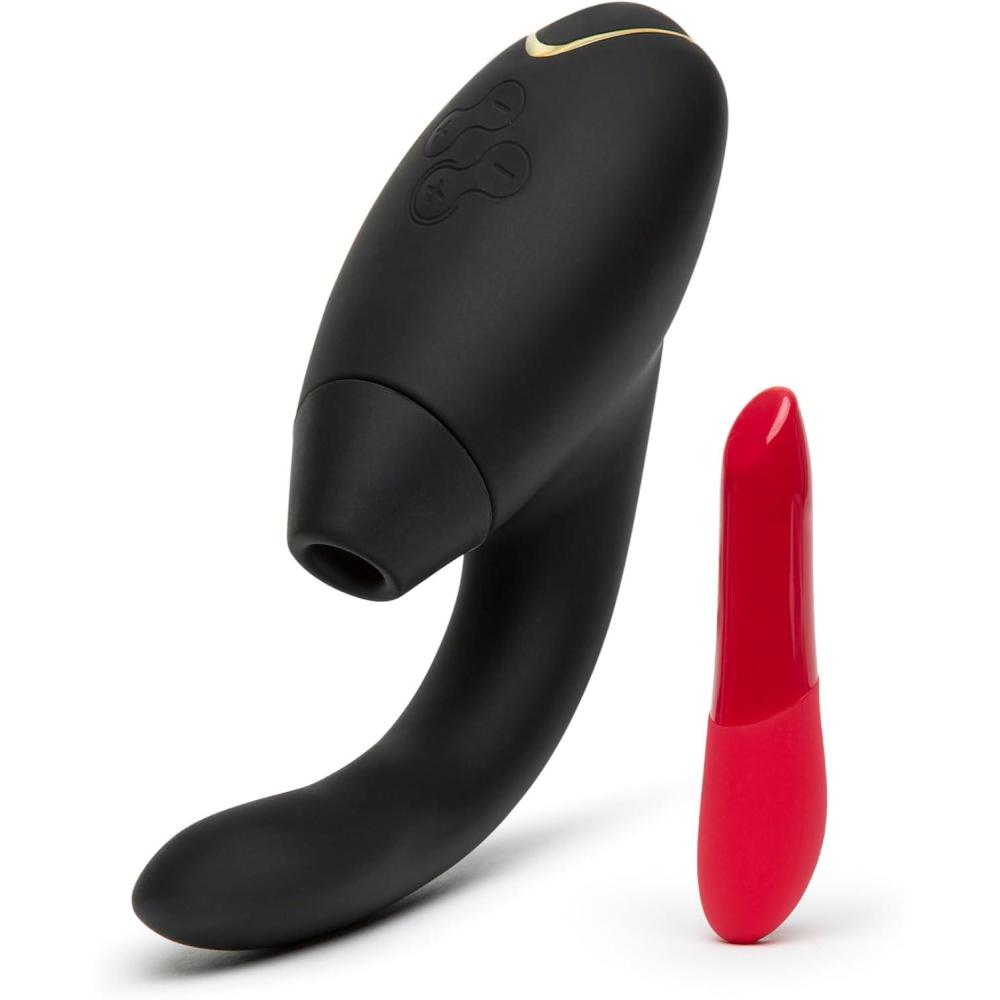 imageWomanizer InsideOut Black Dual Stimulation Pleasure Air Clitoris Stimulator Rabbit Vibrator amp WeVibe Tango X Red Powerful Mini Massager Vibrator  Couples Sex Toys Bundle