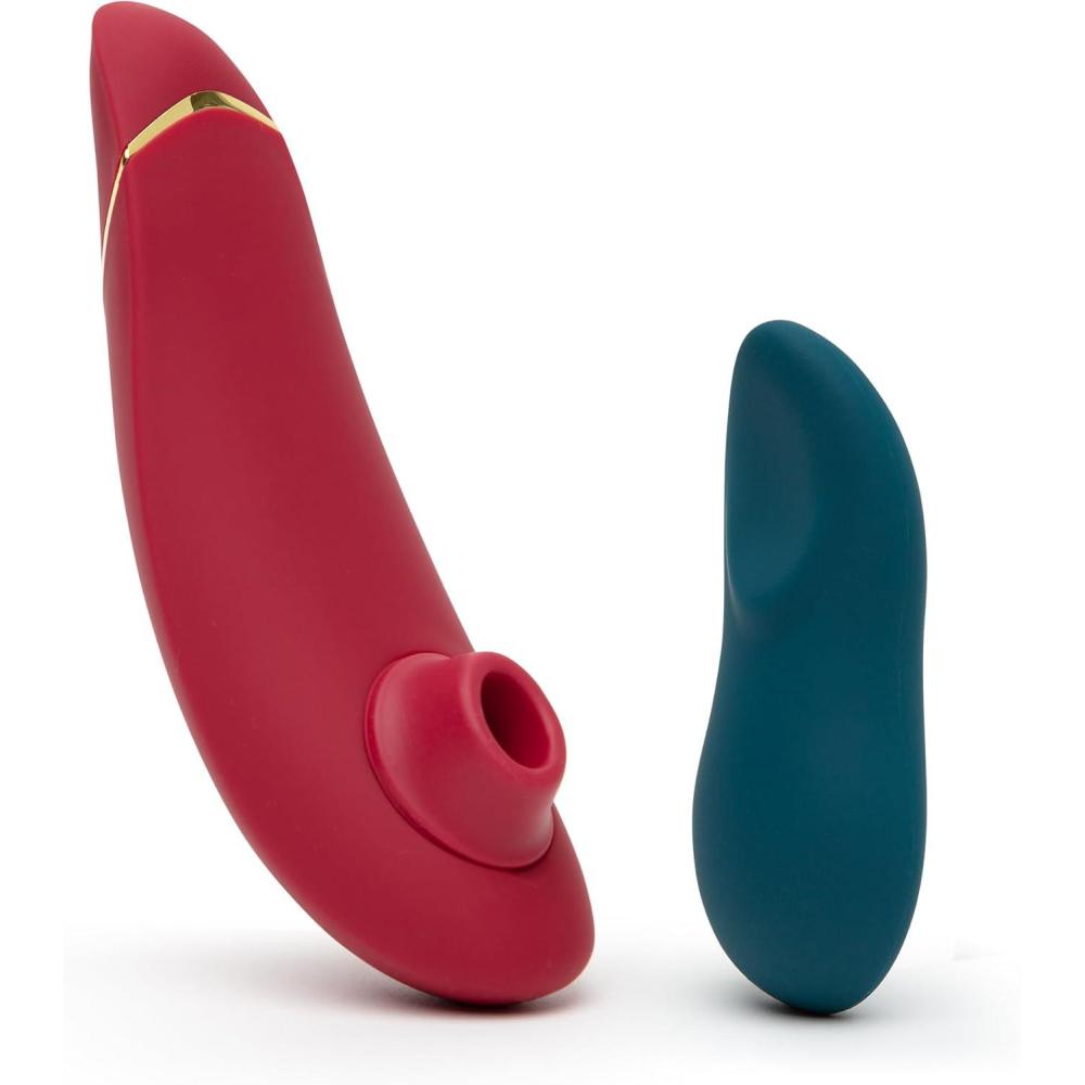 imageWomanizer Premium 2 Red Pleasure Air Clitoris Sucker amp WeVibe Touch X Green Powerful Mini Massager Vibrator Female Sex Toys Bundle