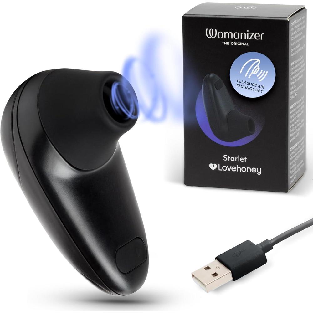 imageWomanizer Starlet Clitoris Vibrator Sex Toy Clit Stimulator with 4 Suction Speeds Vibrating Dildo Adult Toys for Women Clit Sucker Sexual Pleasure Tools for Women Personal Massager WhiteBlack
