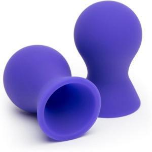 Lovehoney Color Changing Nipple Suckers | Silicone Nipple Sucking Toys | BDSM Beginner Sex Toy Gifts for Women | Vacuum Cupping Breast Stimulation Suction Cups | Couples Adult Sex Games(Purple)