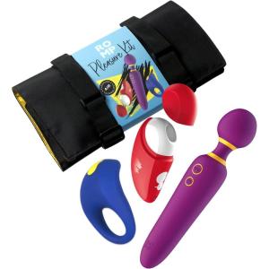 ROMP Flip Wand Vibrator Adult Sex Toys for Women | Sex Toy for Clitoral Stimulation | Personal Massagers Woman & Couples | 6 Vibrating Modes | Quiet & Waterproof | Gifts for Women and Men | Blue(Pleasure Kit)