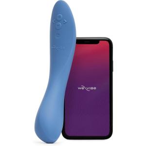 We-Vibe Rave 2 G Spot Vibrator | App Controlled G-Spot Stimulator Vibrator Dildo | Adult Sex Toy for Women & Couples | Personal Massager with 10 Vibration Modes | Waterproof & Rechargeable | Blue
