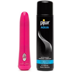We-Vibe Tango Pink Powerful Clitoral Bullet Vibrator & Pjur Aqua Water Based Personal Lubricant 3.4 fl oz – Gifts for Women Sex Toys Bundle