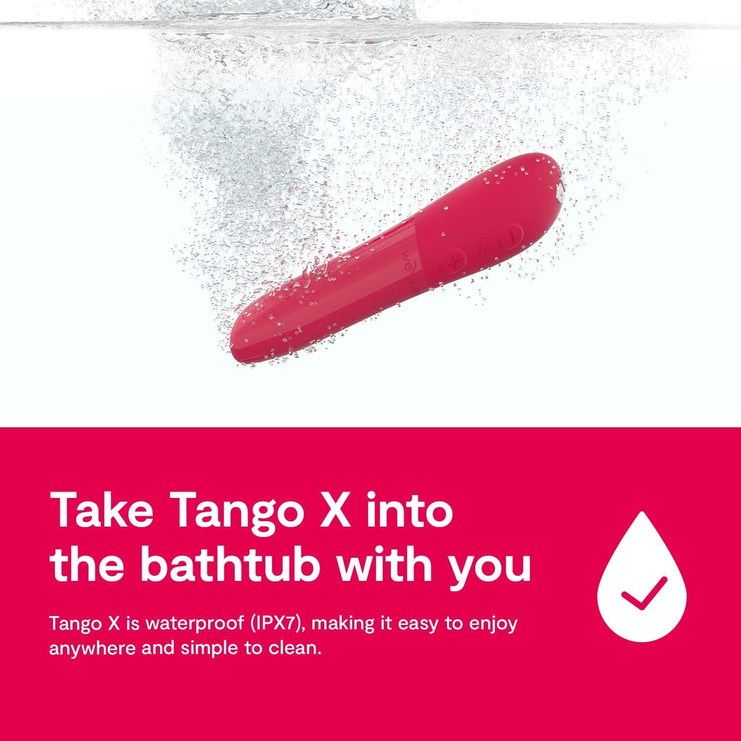 imageWeVibe Tango X Bullet Vibrator Sex Toy Adult Toys for Women amp Couples Vibrating Sex Toy for Her Mini Clitoris Stimulator 8 Intensity Levels Gifts for Women Waterproof RedCherry Red