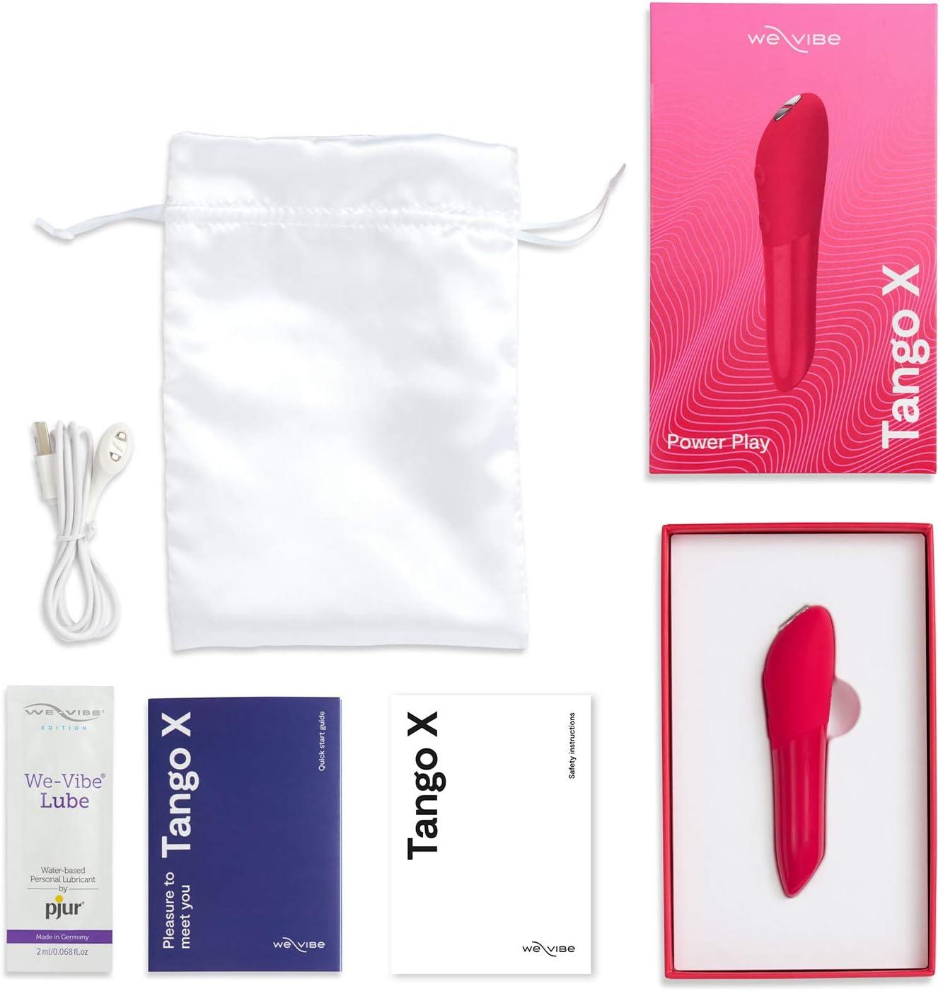 imageWeVibe Tango X Bullet Vibrator Sex Toy Adult Toys for Women amp Couples Vibrating Sex Toy for Her Mini Clitoris Stimulator 8 Intensity Levels Gifts for Women Waterproof RedCherry Red